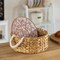Vintiquewise Handwoven Wicker Bread Basket with Terracotta Stone Warmer & Rope Handles for Kitchen Dining Table & Home Party Use Ideal for Sourdough Bread Rolls Snacks & Baked Goods